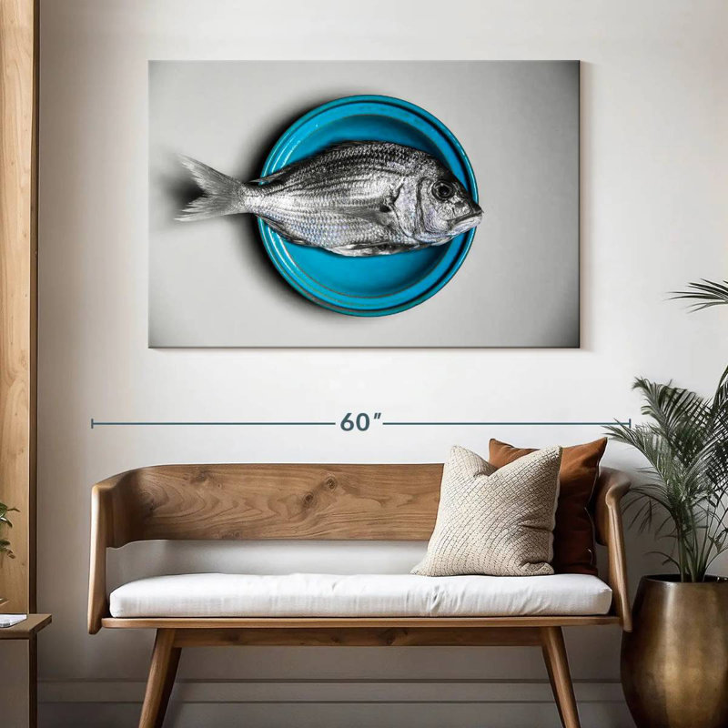 Assiette de poisson Yarlin, H 32 po x l 48 po