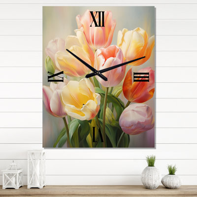 Horloge murale Tulipes