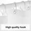 Polyester Shower Curtain With Hooks