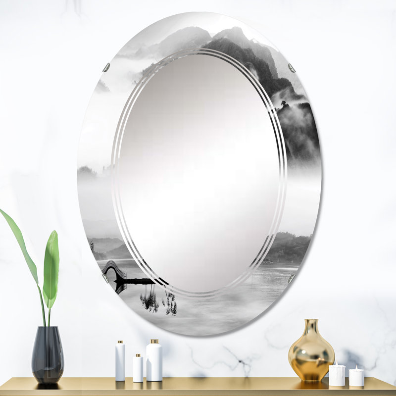 Miroir de salle de bain ovale mural, 36 po x 24 po