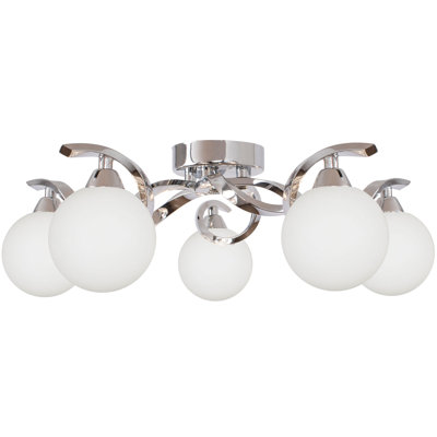 Trinity Glass Semi Flush Mount