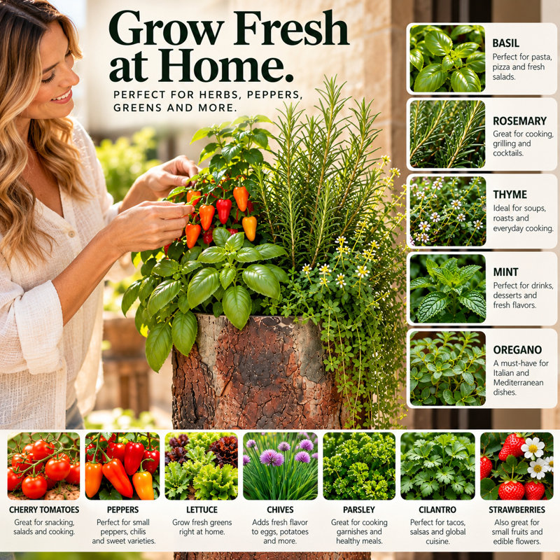 Fresh Herb Kitchen Garden Planter