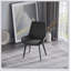 Chaise de salle à manger moderne avec dossier ergonomique et pieds élégants en métal noir pour une assise confortable-191328365