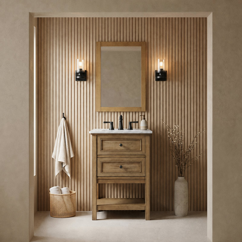Ensemble de meuble-lavabo simple 24 po Bonsai, Bois flottant