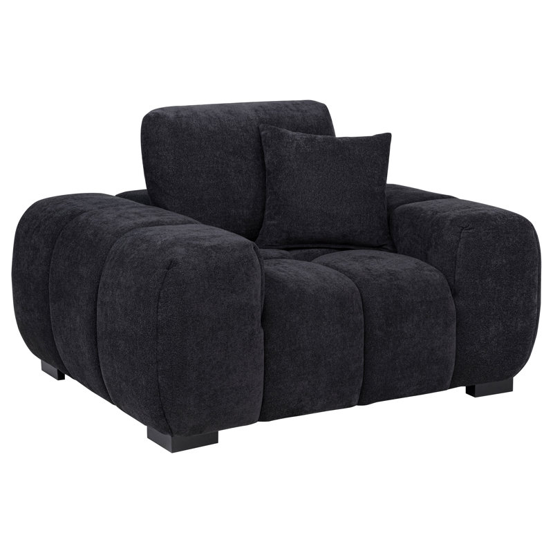Chaise d'appoint Chizue, Noir, noir, noir, noir
