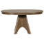 Table de cuisine vintage pour 4 à 6 personnes, 107 à 147 cm, finition vieillie, pieds croisés, style rétro rustique, extensible, détails rainurés uniques