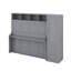 Grand lit escamotable, mur avec placard et tiroirs-296600401