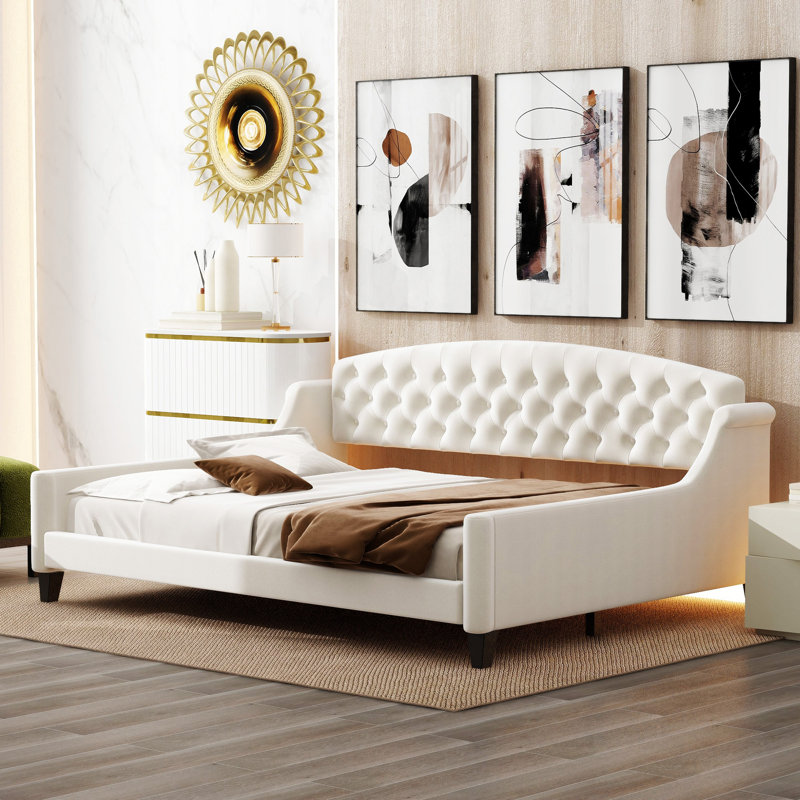 Lit de jour Modern Luxury, Beige, Complet/Double