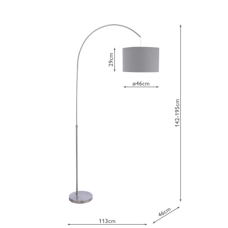 Pyramid 35 cm Linen Drum Lamp Shade, 32.2 H x 48.5 W x 49 D cm