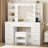 Makeup Vanity with Lights, 9 Drawers and Power Outlet
