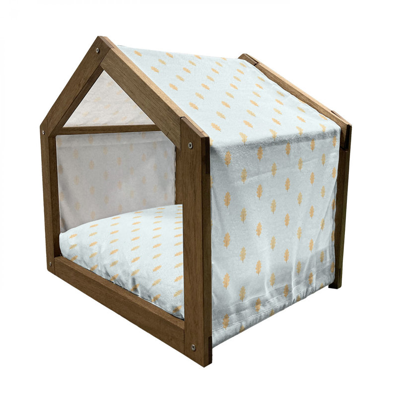 Niche pour chien en bois vert, H 22,44 po x l 23,62 po x P 17,72 po