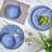 Sango Cove Blue Stoneware Dinnerware Set - Service For 4, Plate & Bowl Set