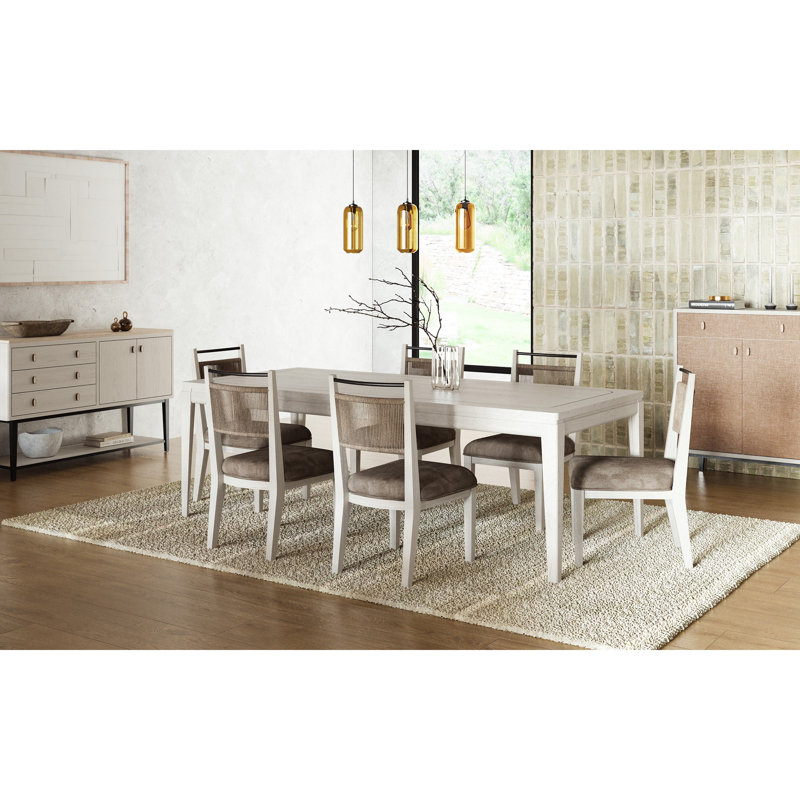 Chaise à dossier corde - vanille / caramel (ensemble de 2), Blanc