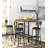 Upholstered Faux Leather Counter Stool with Iron Frame