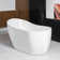 54" x 28" Freestanding Soaking Acrylic Single Slipper Bathtub with Reversible Drain