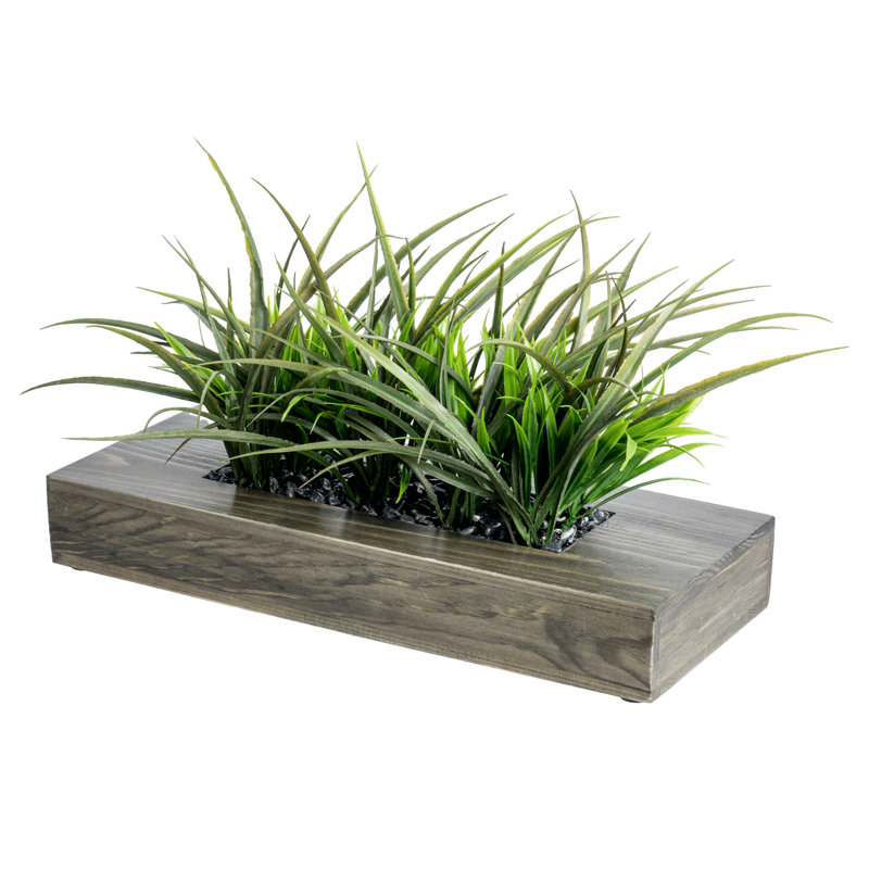 Faux plantes artificielles en boîte en bois