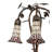 58" High Stained Glass Pond Lily 3 Light Floor Lamp