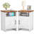 Solid and Manufactured Wood Nightstand with Storage Cabinets-2030290476
