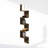 5-Tier Floating Corner Shelf, Wall Mount Shelves for Storage and Display, Columbia Walnut