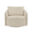 Doniphan Oversized Wale Corduroy Swivel Accent Chair With Furry Channel Pillow And Ottoman-1176534414