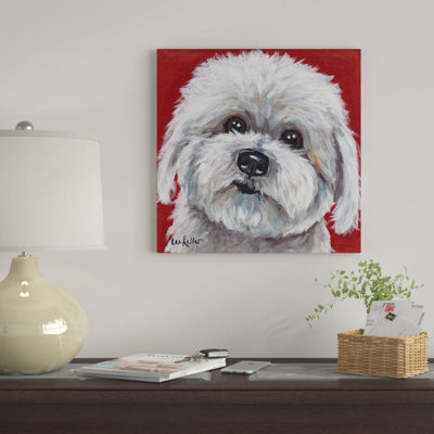 « coton de tulear » par hippie hound studios, reproduction d’impression sur toile tendue