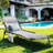 Tanning Chairs With Face Hole Set Of 2, Teslin Folding Outdoor Lounge Chair With 5-position Reclining Back For Sunbathing, Pool, Patio, Camping-1746516766