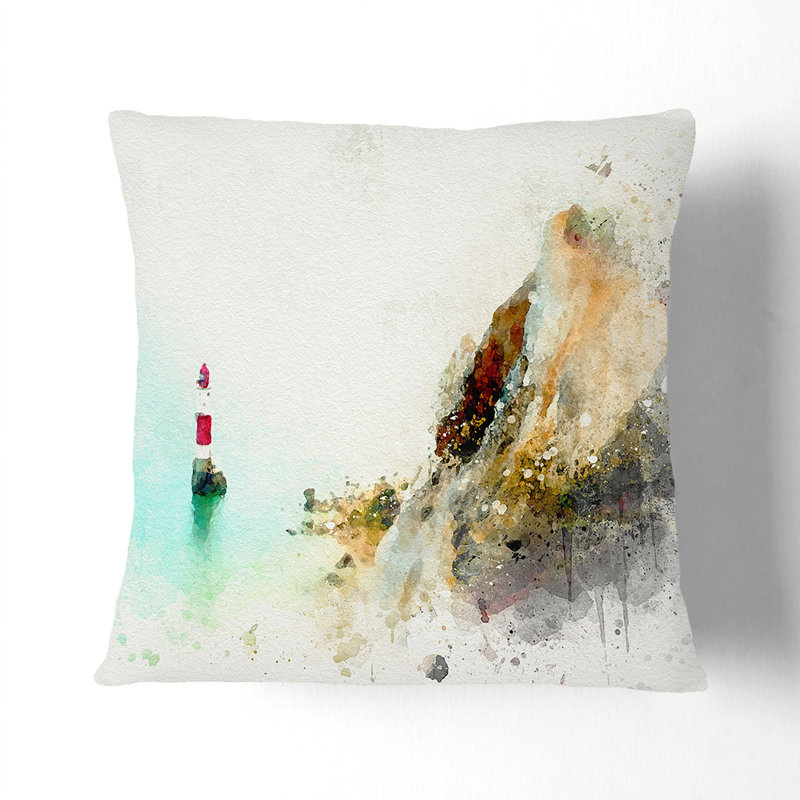 Square Throw Cushion, White, 40cm H x 40cm W x 15cm D