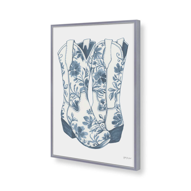«Kickin It Chinoiserie» par Yvette St. Amant, reproduction d'art sur toile, H 16 po x l 12 po, Argent argent