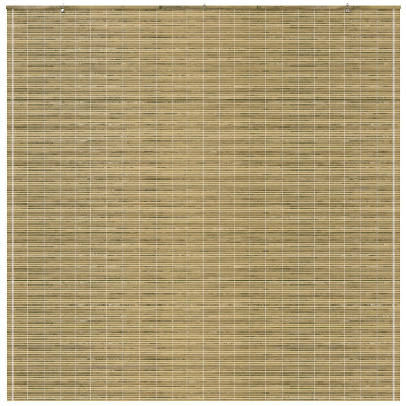 Rideaux en bambou sans cordon, l 72 po x L 72 po, Naturel