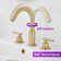 Widespread 2-handle Bathroom Faucet with Drain Assembly