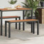  Garden Bench Steel Outdoor Seating Terrace Furniture Patio Metal Modern-2001751415