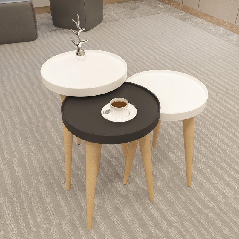 Jovita Coffee Table, Black/White