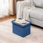 Repose-pieds de rangement pliable avec couvercle réversible-257770242