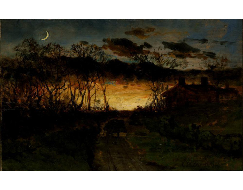 "Sans titre" par Edward Mitchell Bannister - Art mural sur toile tendue avec châssis, H 14 po x l 18 po
