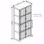 Armoire de rangement 4 portes, armoire de rangement 8 portes, hauteur 72,4 po avec portes et 4 tablettes-433324025