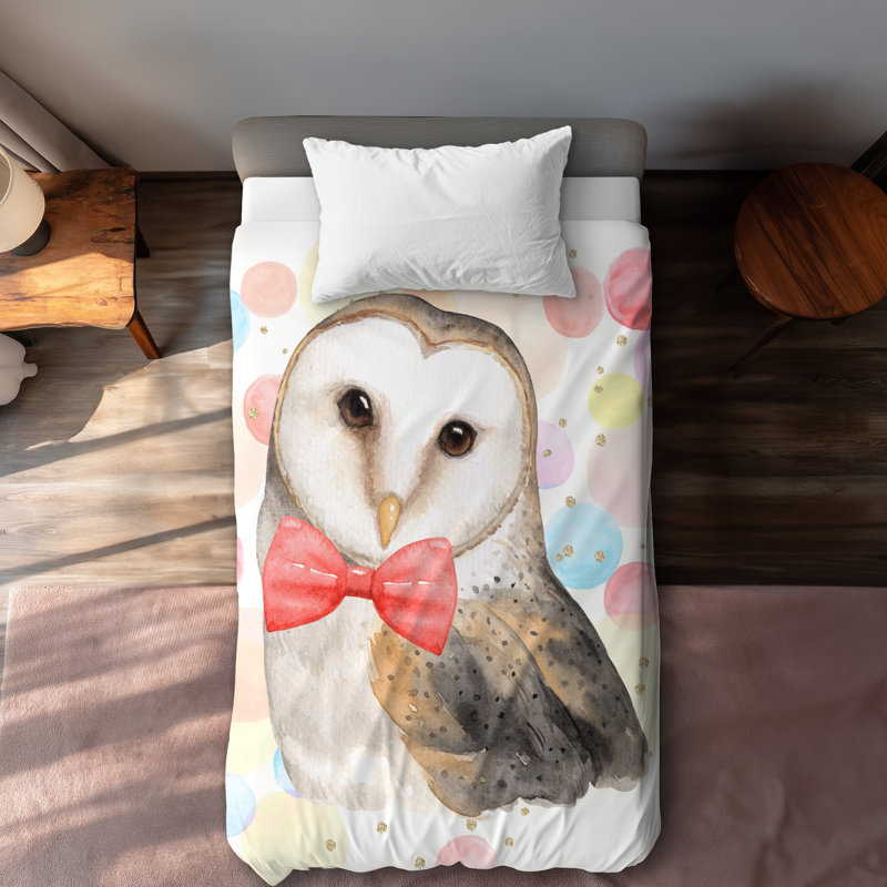 Chic owl Office Bird Duvet Cover | Stylish Home Decor