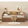 Guisselle Upholstered Twin 2 Drawers Storage Daybed with Shelf Headboard 