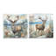 «Deer Charm In Winter» - ensemble de 2 art mural en verre acrylique-964774729
