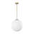 Contemporary Chic Single-Light Opal Glossy Glass Orb Pendant