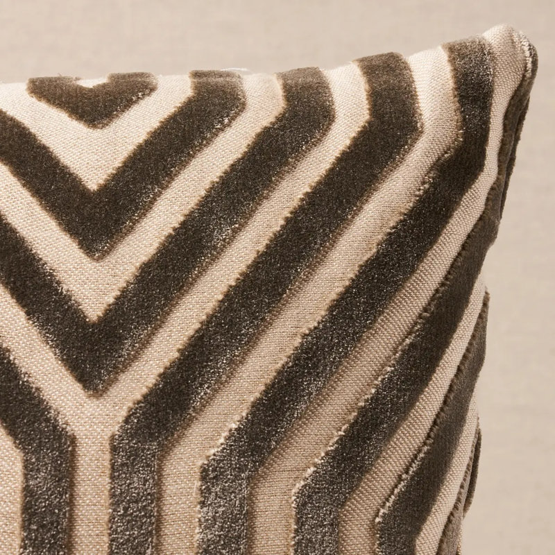 Schumacher x Mary McDonald Vanderbilt Velvet Pillow, Dove