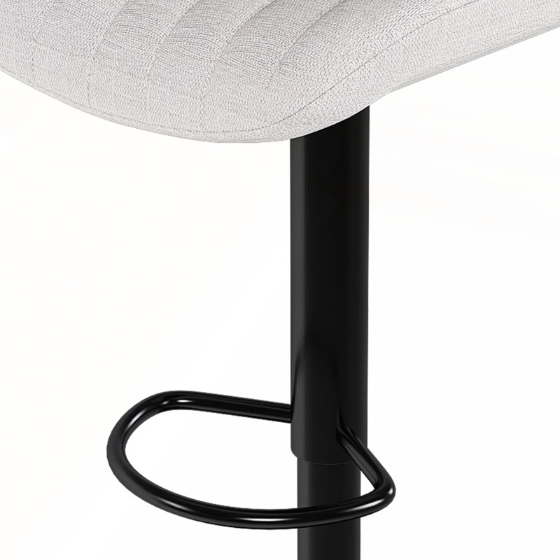Ensemble de 2 tabourets de bar pivotants à hauteur réglable, dossier ergonomique et tissu tricoté doux pour la cuisine, le bar et la salle à manger