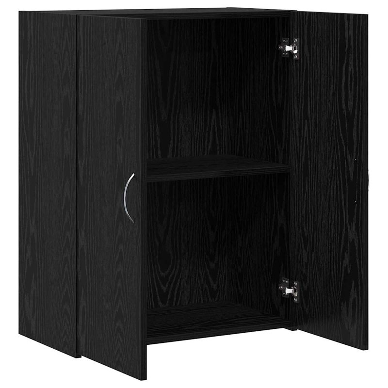 Storage Cabinet, Black Oak
