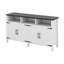 Buffet moderne à 4 portes avec tablettes réglables et armoire de rangement semi-ouverte-203077618