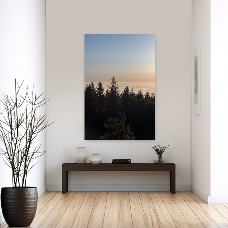 Art contemporain, paysage de forêt abstrait, H 60 po x l 40 po