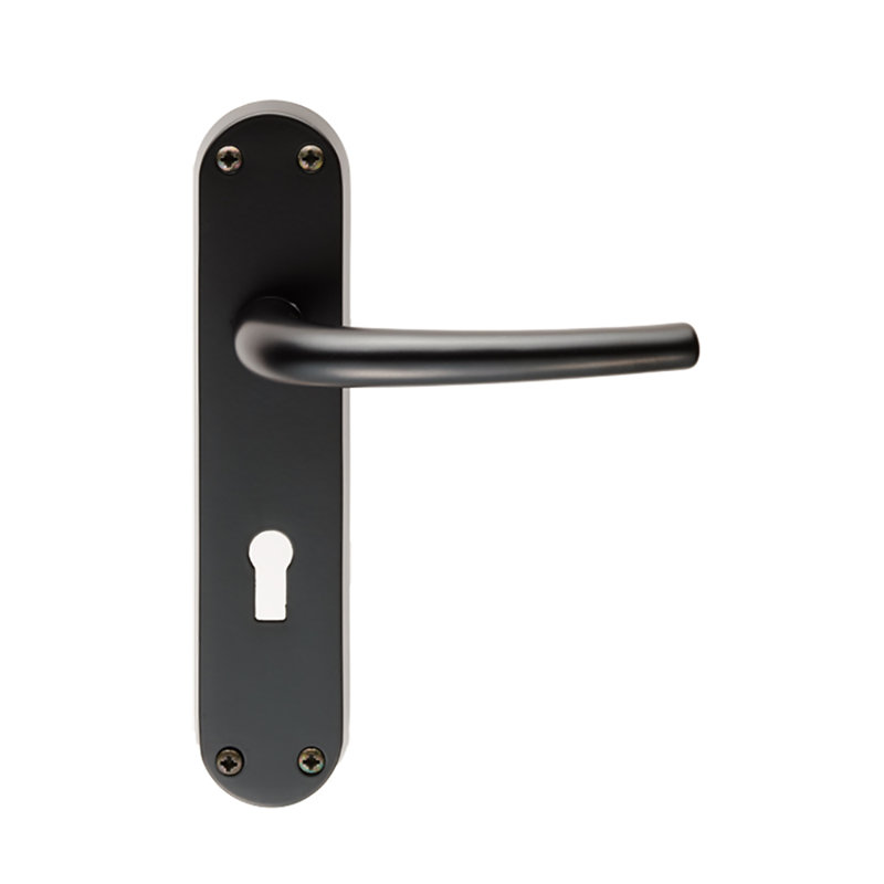 Lilla Lock Door Handle, Matt Black