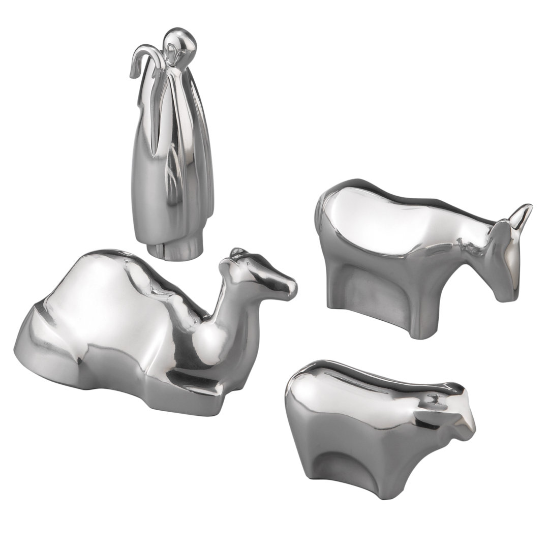 Nambe Nativity Shepherd & Animals Nambé