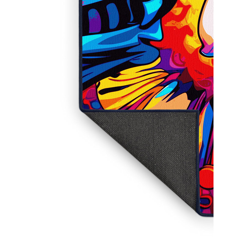Tapis couleur cyclone, Rond 3 pi
