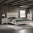 1Pc Contemporary Two Drawer Nightstand Geometric Design Off-White Finish Wooden Furniture