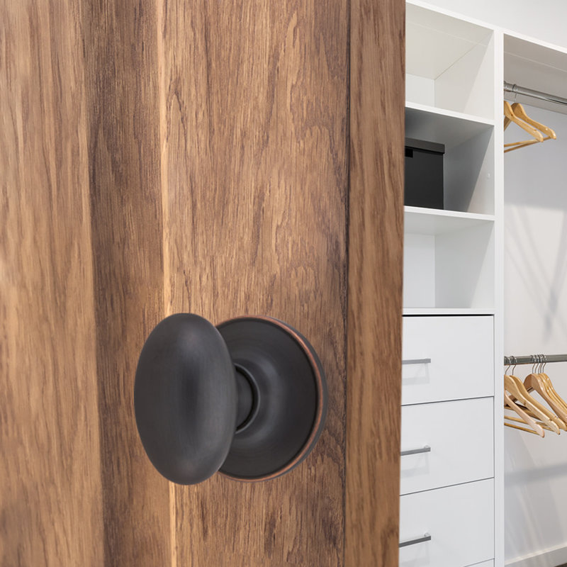 Egg Single Dummy Door Knob, Oil Rubbed Bronze, Universal/Reversible