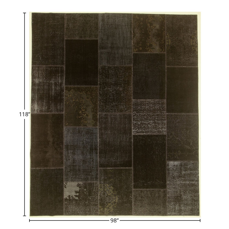 Geometric Area Rug in Brown